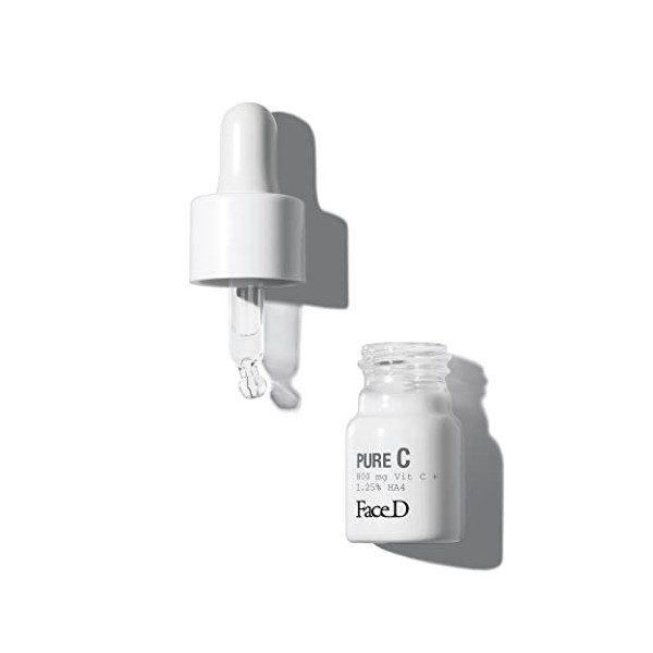 Face D - Pure C Traitement Visage Anti-âge Vitamine C Pure 16% en Acide Hyaluronique - 4 ampoules
