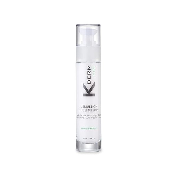 KDerm Pure - LÉmulsion Anti-Taches et Anti-Âge à la Kappa-Elastine - Flacon-Pompe - Made in France - 50 ml