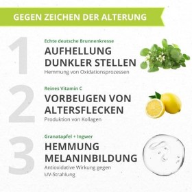 Lenevin BIO Pommade de Cresson - Naturelle pour Taches de Vieillesse, Peau Sensible - Aloe Vera, Vitamine C, Grenade, Gingemb