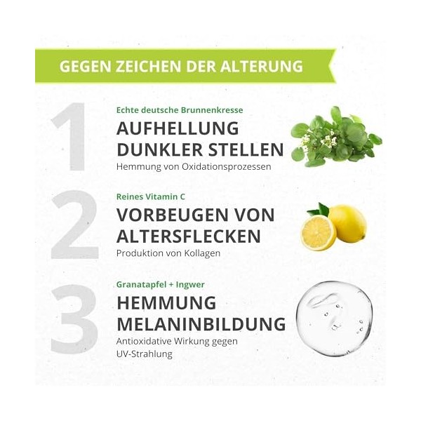 Lenevin BIO Pommade de Cresson - Naturelle pour Taches de Vieillesse, Peau Sensible - Aloe Vera, Vitamine C, Grenade, Gingemb