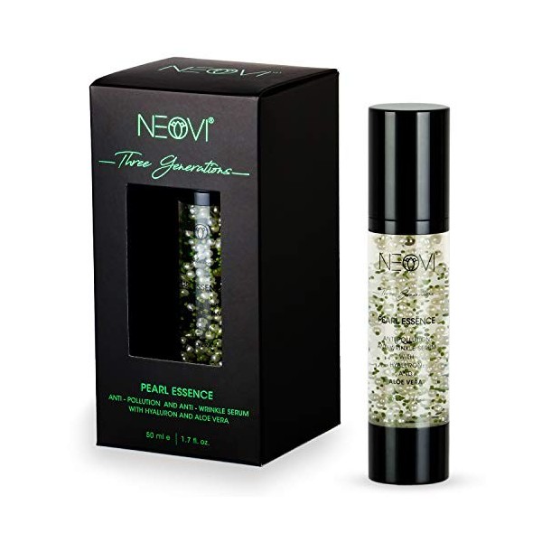 NEOVI PEARL ESSENCE 50 ml | Sérum HYALURON | ALOE VERA+ KAVIAR | Soin du visage ANTI-AGE, ANTI-RIDES & LIFTING | Vitamine A B