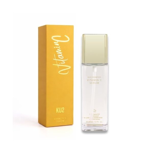 KU2 Cosmetics Sérum à la vitamine C pour le visage avec antibactérien, sérum anti-âge pour réduire les taches pigmentaires et