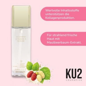 KU2 Cosmetics Sérum à la vitamine C pour le visage avec antibactérien, sérum anti-âge pour réduire les taches pigmentaires et