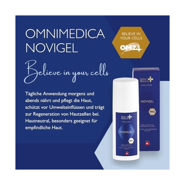 Omnimedica Novigel 2% Intense Repair Serum - Soin Corps & Visage 2-in-1, Anti-Rides, Anti-Taches Brunes, Formule OM24 Naturel