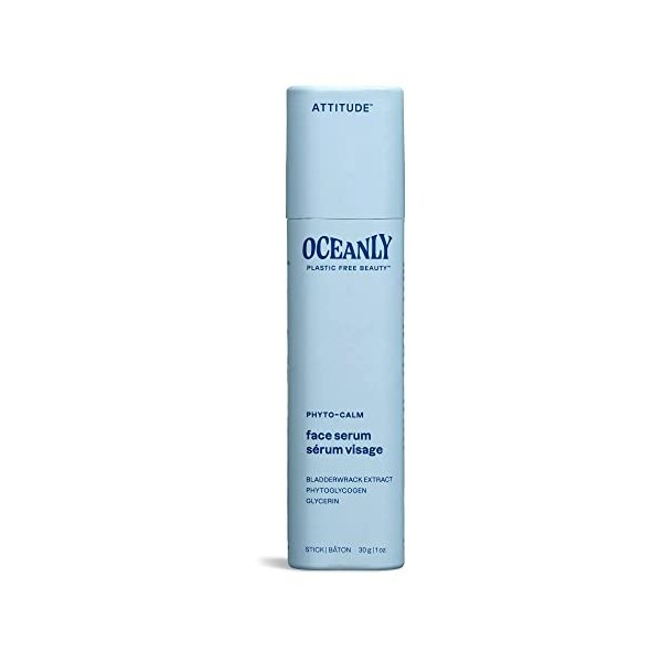 ATTIUDE Oceanly Sérum Visage en Barre, EWG Verified, Sans Plastique, Ingrédients dOrigine Naturelle, Soin pour le Visage Vég