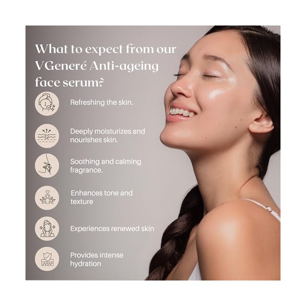 Anti vieillissement Sérum Visage Acide Hyaluronique vitamine E - Réduit Renforce Wrinkles collagène Soigne Réparation Nourrit