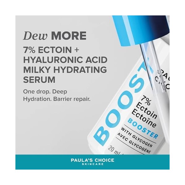 Paulas Choice Hydratant Lacté 7% Ectoïne Booster - Sérum Visage pour Hydratation Intense & Peau Plus Saine - Contre la Séche