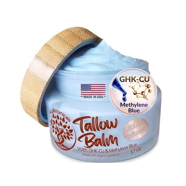 AzulBotanicals Baume anti-âge ultime fabriqué à partir dingrédients biologiques et enrichi en peptide de cuivre GHK-Cu et Cr...