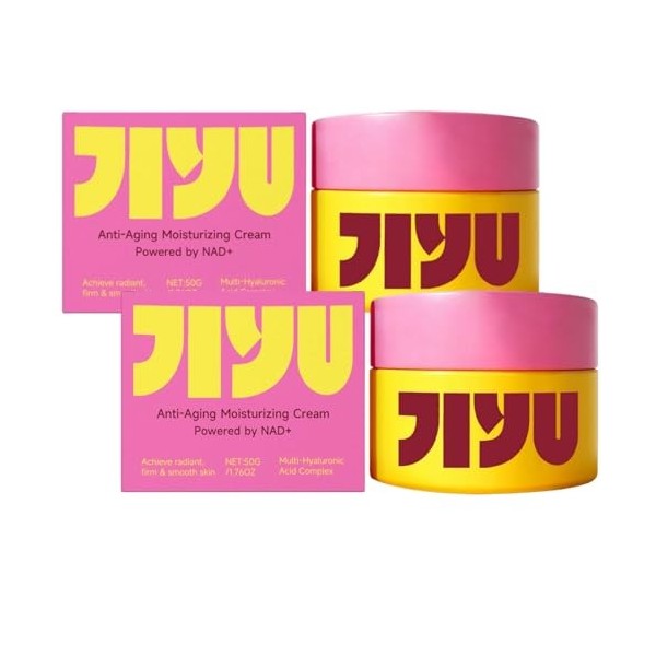 jiyu Anti-Aging Moisturizing Cream Crème Hydratante Quotidienne, Légère et Apaisante, pour Peau Éclatante et Lisse pour Homme...
