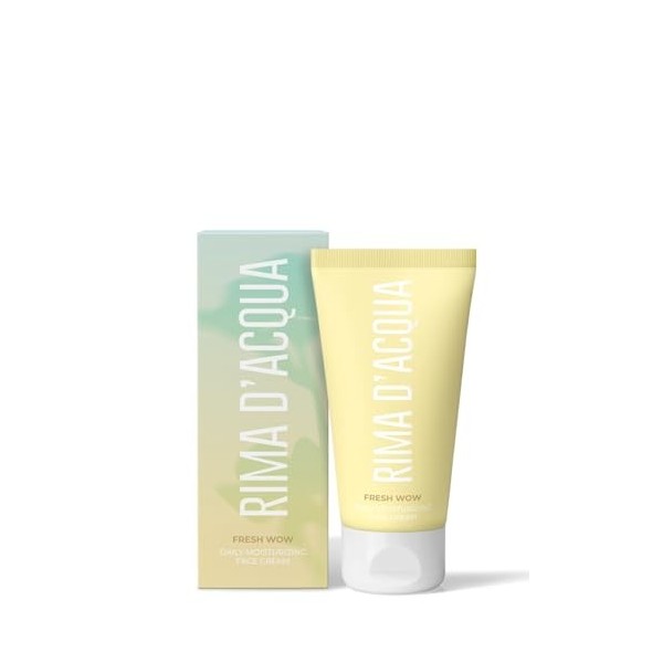 Rima dAcqua - Crème Visage Hydratante Quotidienne avec Beurre de Karité, Céramide 3, Sève de Vigne, Tréhalose, Vitamine E Na