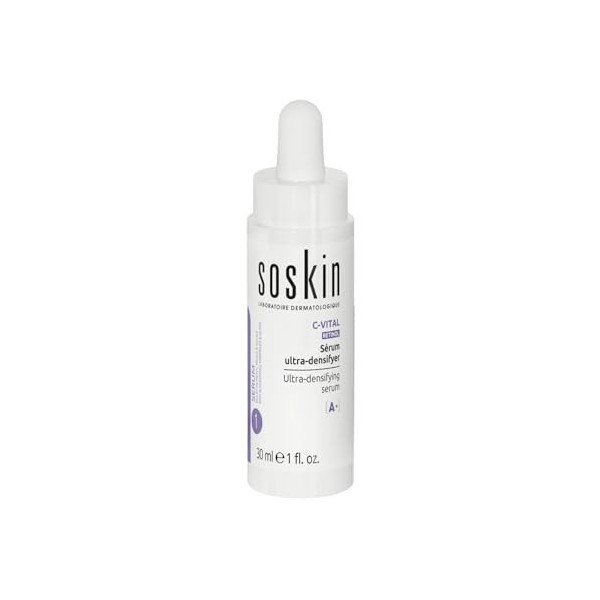 Soskin - Sérum Visage Anti-Rides Ultra-Densifyer - Rides Profondes - Raffermit, Illumine, Régénère - Rétinyl Palmitate, Cente