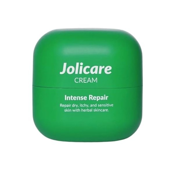 Crème réparatrice naturelle – Jolicare 15g – Menthe, Gotu Kola, Camomille – Peaux sensibles, démangeaisons, zones sèches – Sa