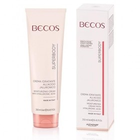 Becos Superbody Crème hydratante à lacide hyaluronique à faible et haut poids molécules 250 ml – peau plus belle, douce et é