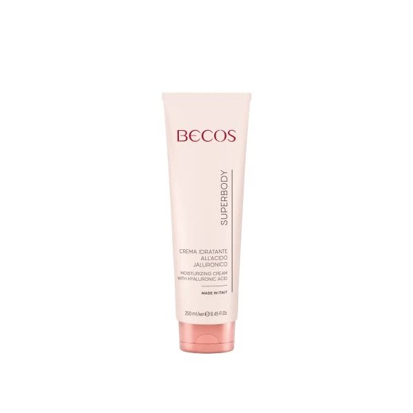 Becos Superbody Crème hydratante à lacide hyaluronique à faible et haut poids molécules 250 ml – peau plus belle, douce et é