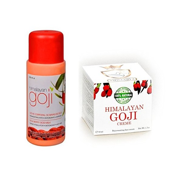 -356- Set de Luxe Himalaya Baies de Goji Crème 50 ml + 150 ml Lait pour le corps Renouvellement de la peau Crème anti-âge vis