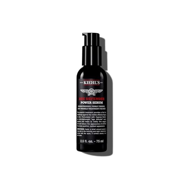 Kiehls, Sérum Age Defender, Sérum Anti-Âge Léger pour Hommes avec Extrait de Cyprès & Adénosine, Anti-Rides, Peau Lisse et J