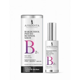 Afrodita Professional Bakuchiol Phyto Retinol Shot 2 % Sérum pour le visage avec syténol A, panthénol, bêta-glucane et squala