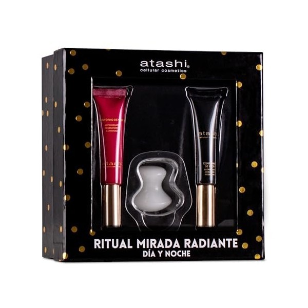 Atashi | Coffret Beauté Rituel Regard Radieux Jour et Nuit | Contour des Yeux Antioxydant + Contour des Yeux Anti-Âge + Cadea