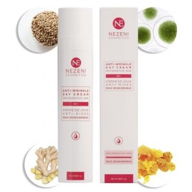 Crème visage anti-rides Nezeni pour femme/homme 18 ingrédients actifs | Combleur de rides profondes | Crème de Jour Raffermis