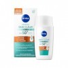 NIVEA - Soin Visage Fluide Anti-UV Derma Skin Clear FPS50+ - Matifie La Peau - Prévient LObstruction Des Pores & Les Imperfe ...
