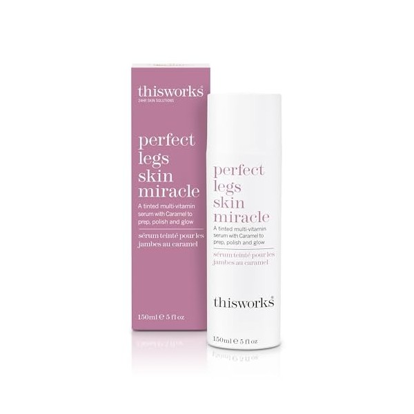 This Works Perfect Legs Skin Miracle, 150 ml – Sérum teinté enrichi en multivitamines pour un éclat naturel pour tous les ton...