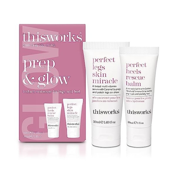 This Works Perfect Legs Skin Miracle, 150 ml – Sérum teinté enrichi en multivitamines pour un éclat naturel pour tous les ton...