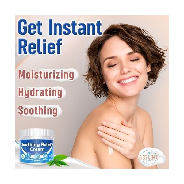 Crème hydratante anti-démangeaisons - 250 ml - Aide à réduire les démangeaisons et la peau sèche - Composée dingrédients vég