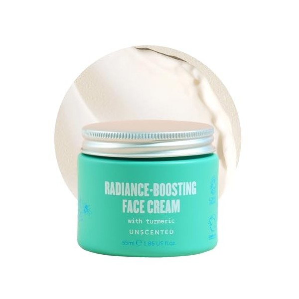 Lucy Bee Crème pour le visage bio stimulante déclat, crème hydratante certifiée biologique, approuvée dermatologiquement pou