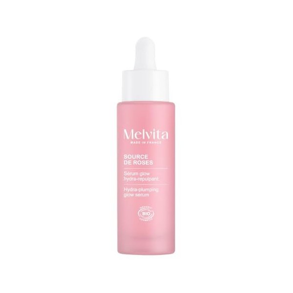 Melvita - Sérum Glow Hydra-Repulpant 3 en 1 - Complexe Niacinamide-Like - Hydratation Intense - Peaux Mixtes - Flacon Verre -