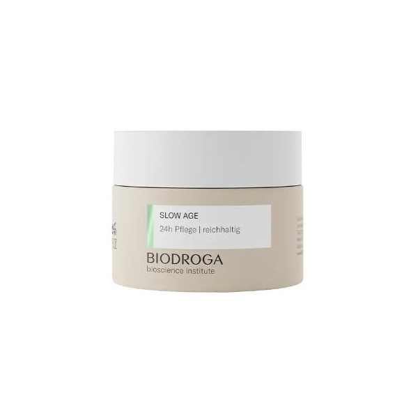 Biodroga Bioscience Institute Slow Age Soin Riche 24h 50 ml – Anti-âge Humidité Réduit les rides et ridules, donne de lénerg