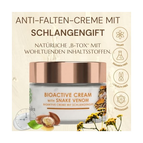Green idea - Crème Anti-Rides au Venin de Serpent - Effet Lifting - Traitement Anti-Âge - Favorise le Raffermissement de la P