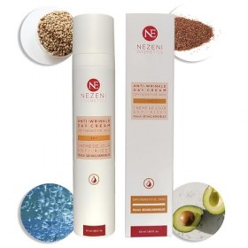 Crème visage anti-rides Nezeni pour femme/homme 16 ingrédients actifs | Combleur de rides profondes | Crème de Jour Raffermis