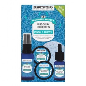 Beauty Kitchen Seahorse Plankton+ Discovery Collection, Renew and Protect With 5 Skincare Products To Cleanse, Hydrate and No