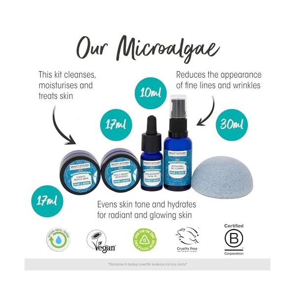 Beauty Kitchen Seahorse Plankton+ Discovery Collection, Renew and Protect With 5 Skincare Products To Cleanse, Hydrate and No
