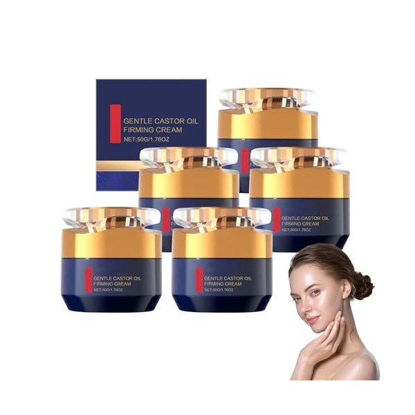 Crème pour le visage raffermissante au collagène polypeptidique pour hommes et femmes - soin hydratant de lapparence des rid ...