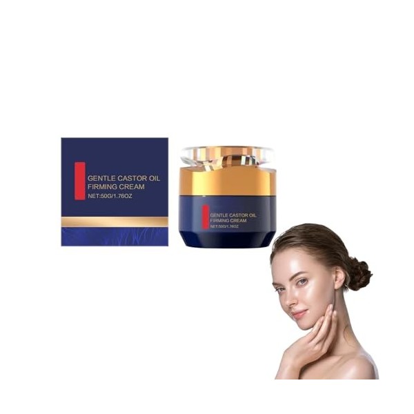 Crème pour le visage raffermissante au collagène polypeptidique pour hommes et femmes - soin hydratant de lapparence des rid ...