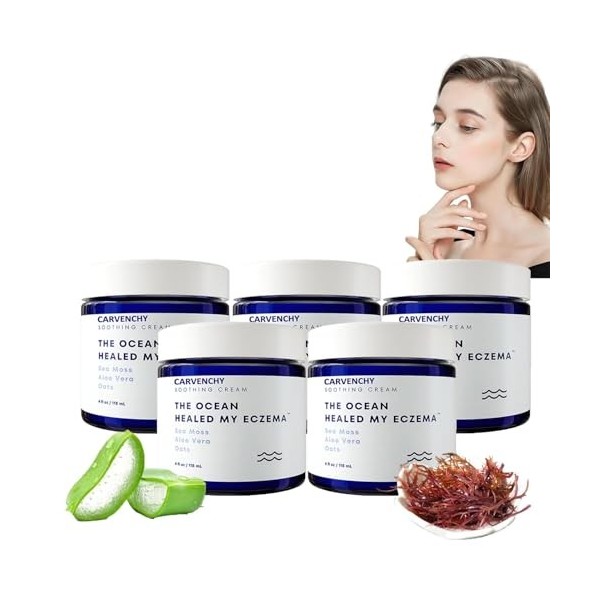 Crème apaisante naturelle, crème visage pour femme, hydratant réparateur peaux sèches et rougeurs, 118 ml Crème Jour et Nuit