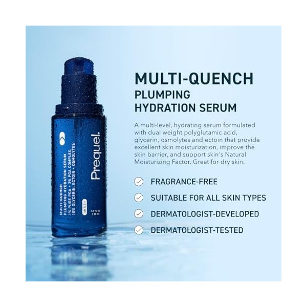 Skin Multi Quench Sérum hydratant pour le visage avec mélange de PGA, glycérine et osmolite, 48,2 g