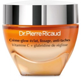 Dr Pierre Ricaud Crème-Glow Éclat Lissage Anti-Taches - Creme pour le Visage à la Vitamine C - Soin Éclat pour Femme, Anti Ta