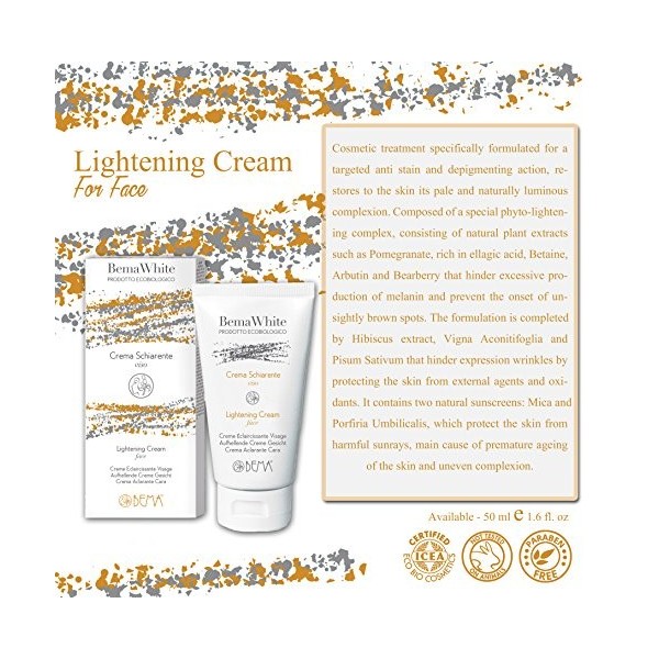 Crème visage aclarante, 50 ml Crème Jour et Nuit