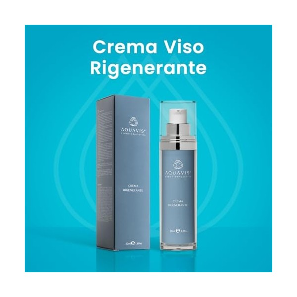 Aquavis® Crème visage régénérante à lAquavis, vitamine E, acide hyaluronique à 4 poids moléculaires, Matrixyl et beurre de k