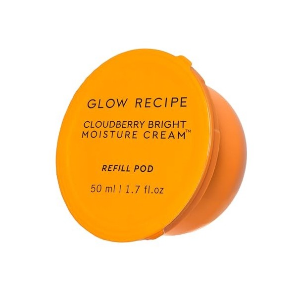 Glow Recipe Cloudberry Bright Face Cream Recharge Pod – Crème visage coréenne ultra hydratante pour femme avec CoQ10, multi-p...