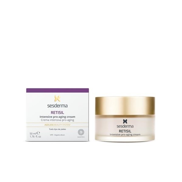 Sesderma Retisil Intensive Pro-Aging Cream 50 ml – Traitement raffermissant avancé, améliore le teint de la peau et réduit le