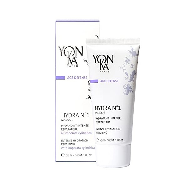 Hydra N°1 Masque Yonka 50ml - Hydratation Intense - Réparateur, Régénérant et Anti-Rides - Texture Gel-Crème - Jojoba et Aloe...