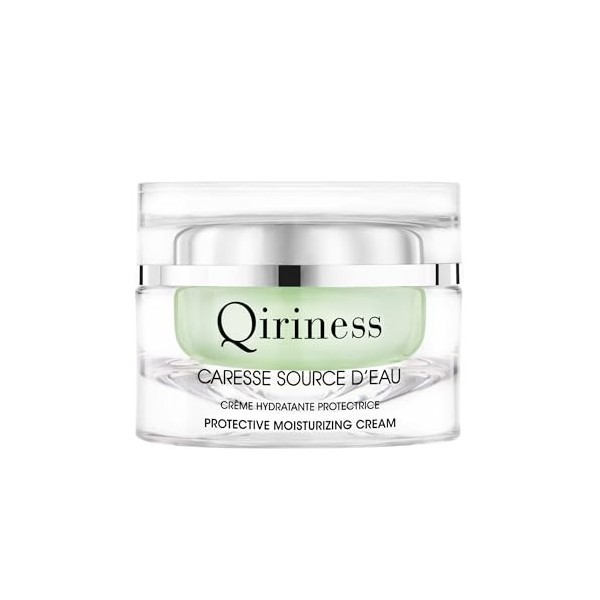 Qiriness - Crème Hydratante Acide Hyaluronique - Aloe Vera Niacinamide B3 - Caresse Source dEau - Salicorne & Graines de Mor ...