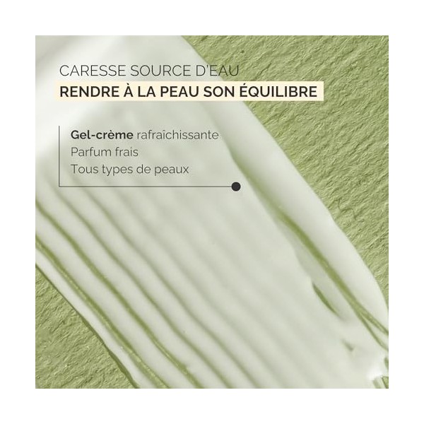 Qiriness - Crème Hydratante Acide Hyaluronique - Aloe Vera Niacinamide B3 - Caresse Source dEau - Salicorne & Graines de Mor ...