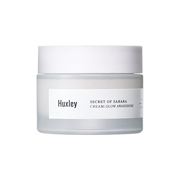 Huxley Crème pour le visage Glow Awakening Cream - 50 ml - Effet brillant - Avec huile de pépins de figue de Barbarie et acid