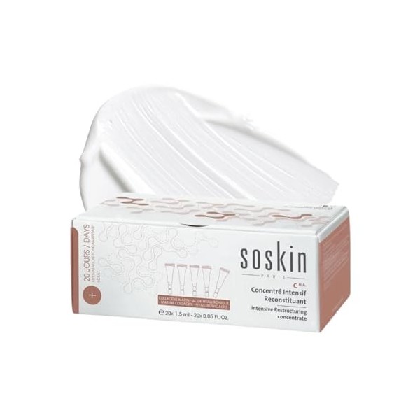 Soskin - Sérum Anti-Âge Hydratant Intensif - Répare et Renforce la Barrière Cutanée - Peaux Sèches et Fragilisées - Teint Plu