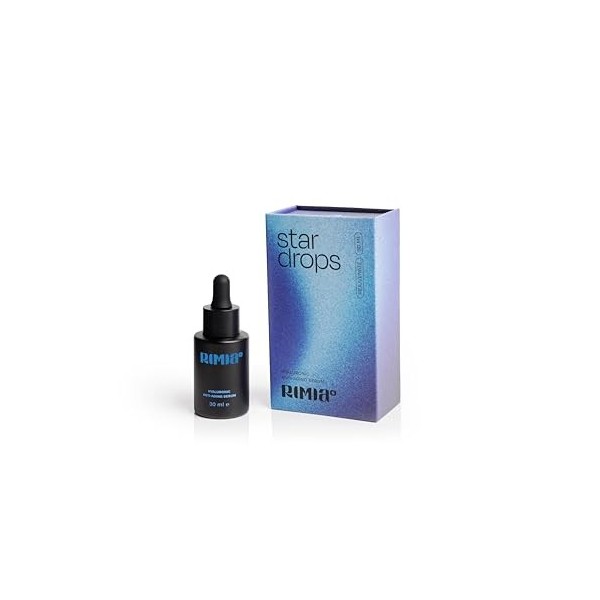 Rimia Star Drops Sérum rajeunissant à lacide hyaluronique et à la glycérine, soin hydratant intense, lissant et régénérant, 