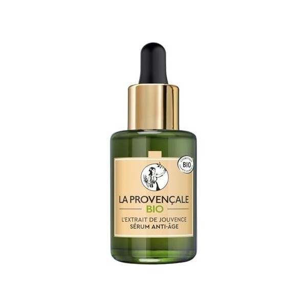 LA PROVENCALE BIO – Sérum Visage Anti-Âge Bio, Effet Jeunesse et Hydratation Intense 30ml 